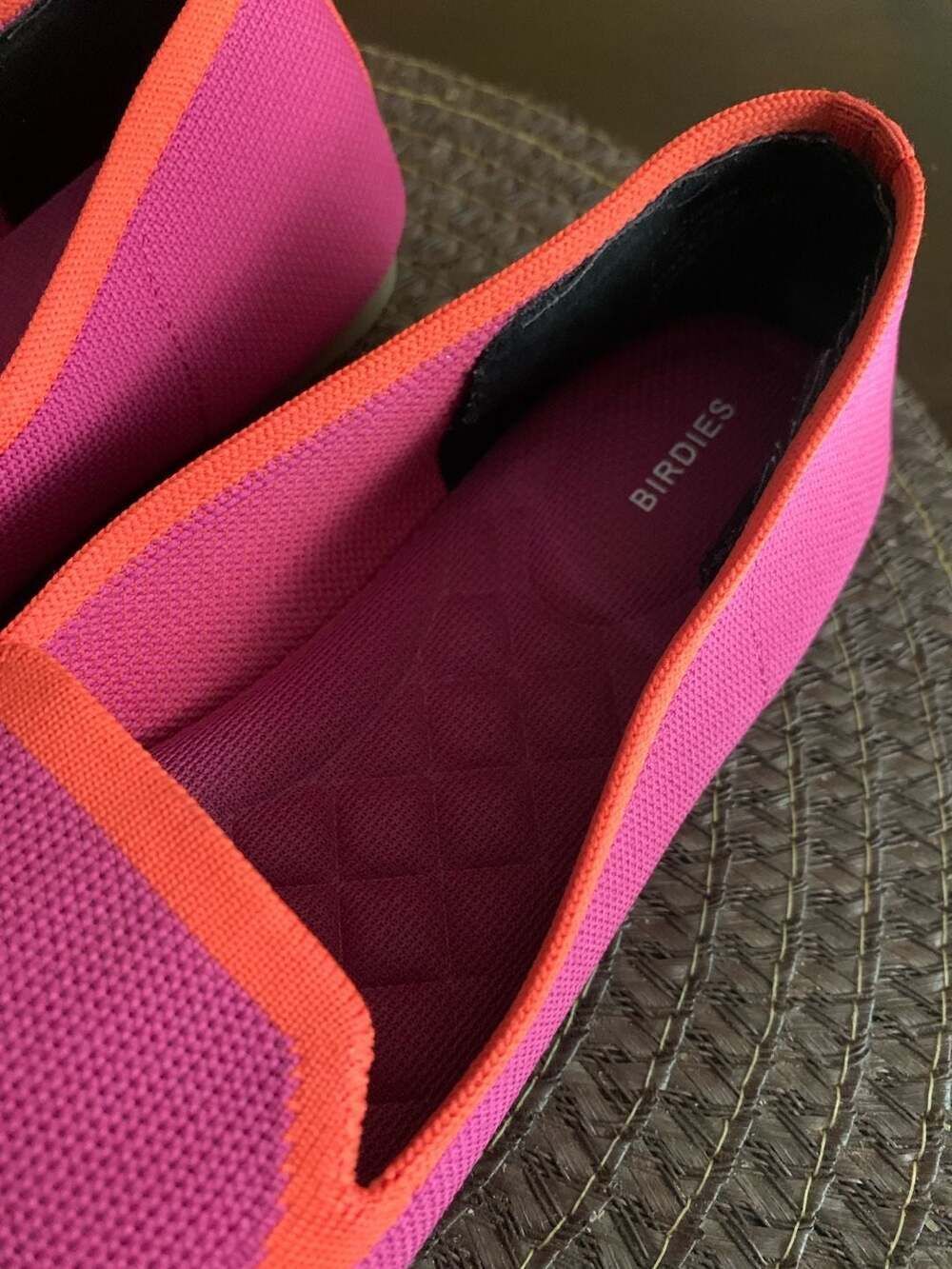Birdies The Blackbird Knit Flats in Tropical Pink and Orange Size 8.5 - Picture 6 of 8